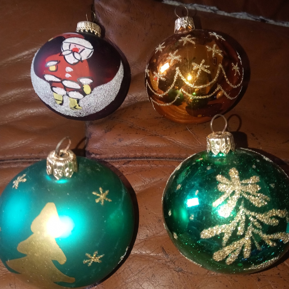 Christmas Ornaments with glitter